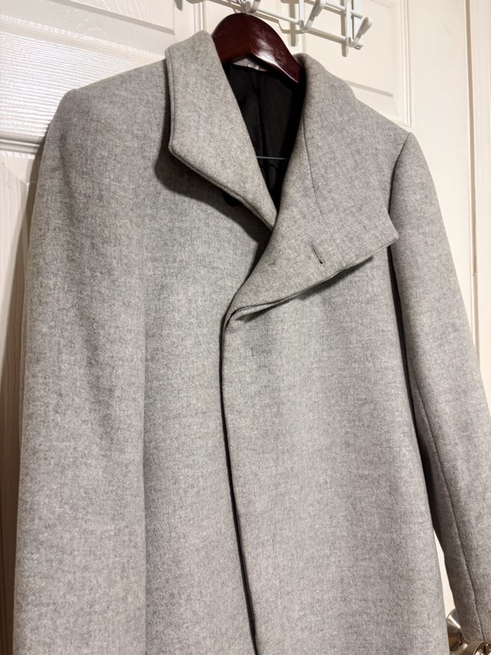 Gray Funnel Collar Overcoat, Zara Size S